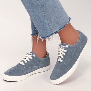 Keds Anchor Hairy Blue Suede Sneaker